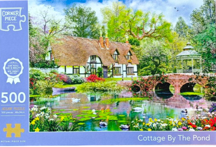 Puzzle "Cottage by the Pond" 500 Teile