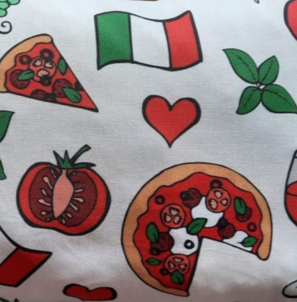 Kissen / Reisekissen Motiv "Bella Italia" Größe 35cm  x 22 cm, Handarbeit - British Moments / Fernweh-Kaufhaus