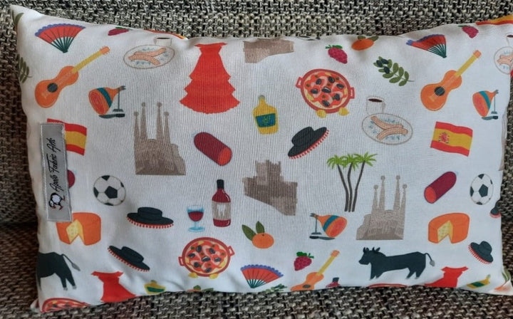 Reisekissen Motiv "Espana" Größe 35cm  x 22 cm, Handarbeit - British Moments