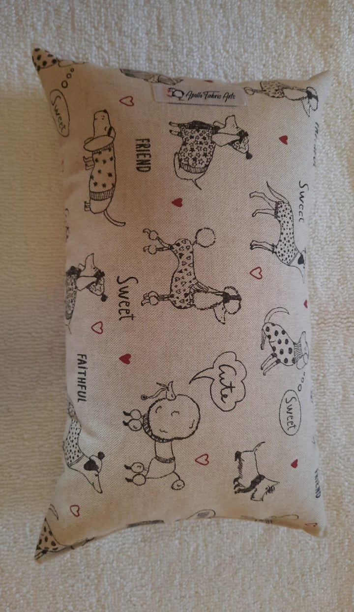 Kissen / Reisekissen Motiv "Dog-Ladies" , Handarbeit mit süßen Hundemotiven