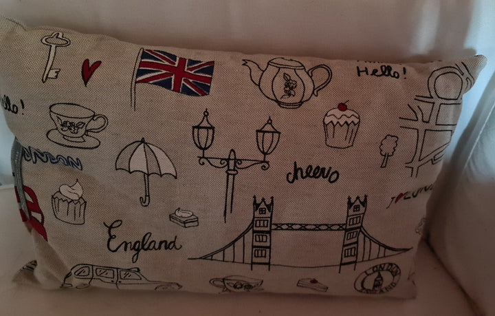 Reisekissen Motiv "London" Größe 35cm  x 22 cm, Handarbeit - British Moments