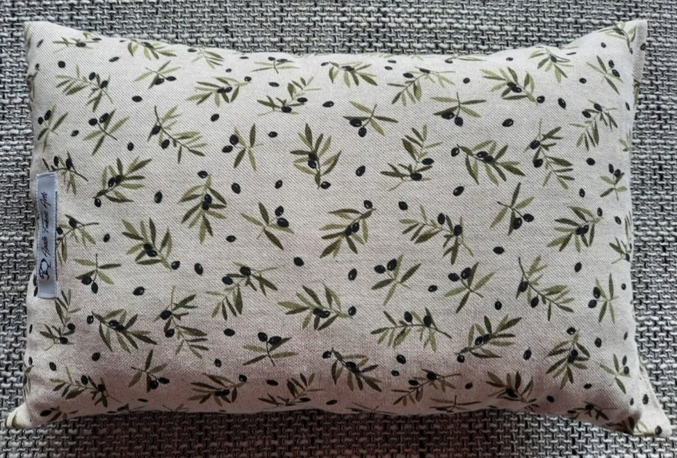 Reisekissen Motiv "Oliven" Größe 35cm  x 22 cm, Handarbeit - British Moments