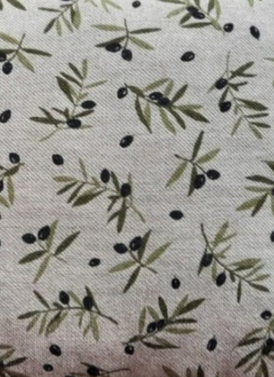 Reisekissen Motiv "Oliven" Größe 35cm  x 22 cm, Handarbeit - British Moments / Fernweh-Kaufhaus