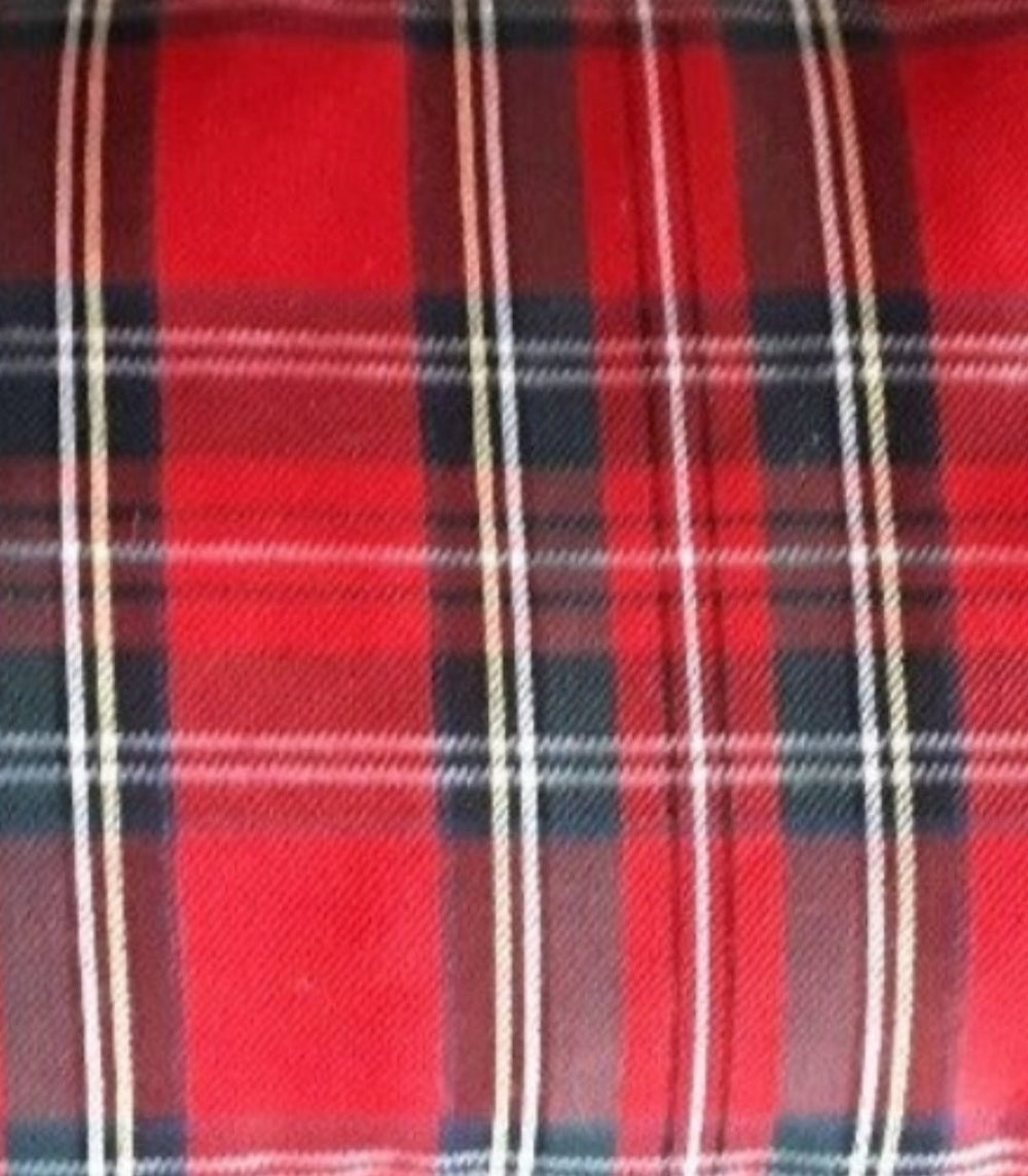 Reisekissen Motiv "Tartan, rot  " Größe 35cm  x 22 cm, Handarbeit - British Moments / Fernweh-Kaufhaus