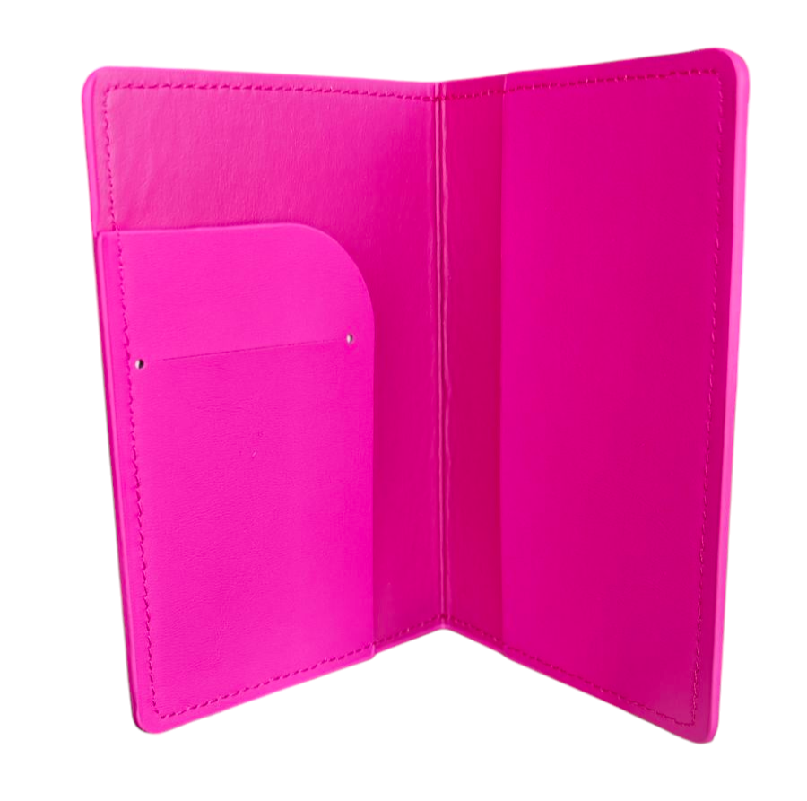Reisepasshülle "Passport" , pink/gold