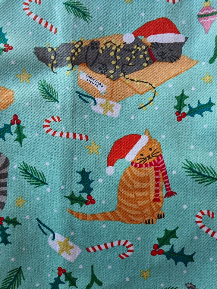 Ulster Weavers Geschirrtücher 3er Set  mit  Katzen - Motiven, hellgrün