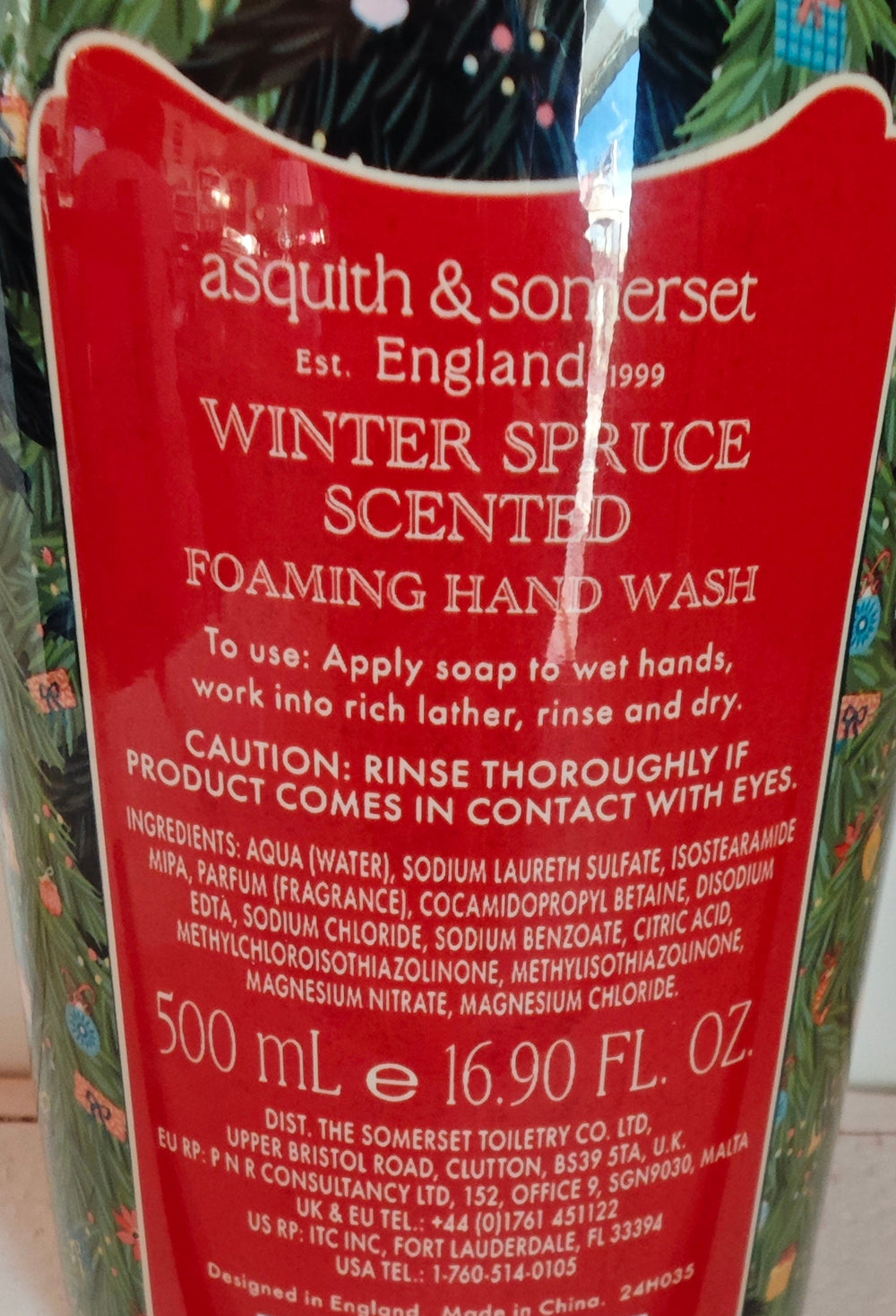 Flüssigseife von Asquith & Somerset , "Winter Spruce",  500 ml