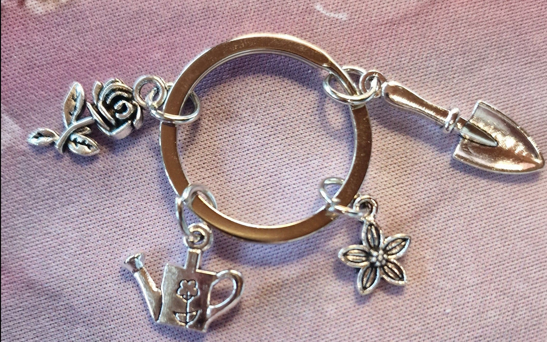 Schlüssel- Anhänger "Garden" mit 4 Charms