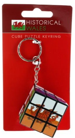 Schlüsselanhänger  Zauberwürfel Puzzle  "Welsh Dragon" - British Moments