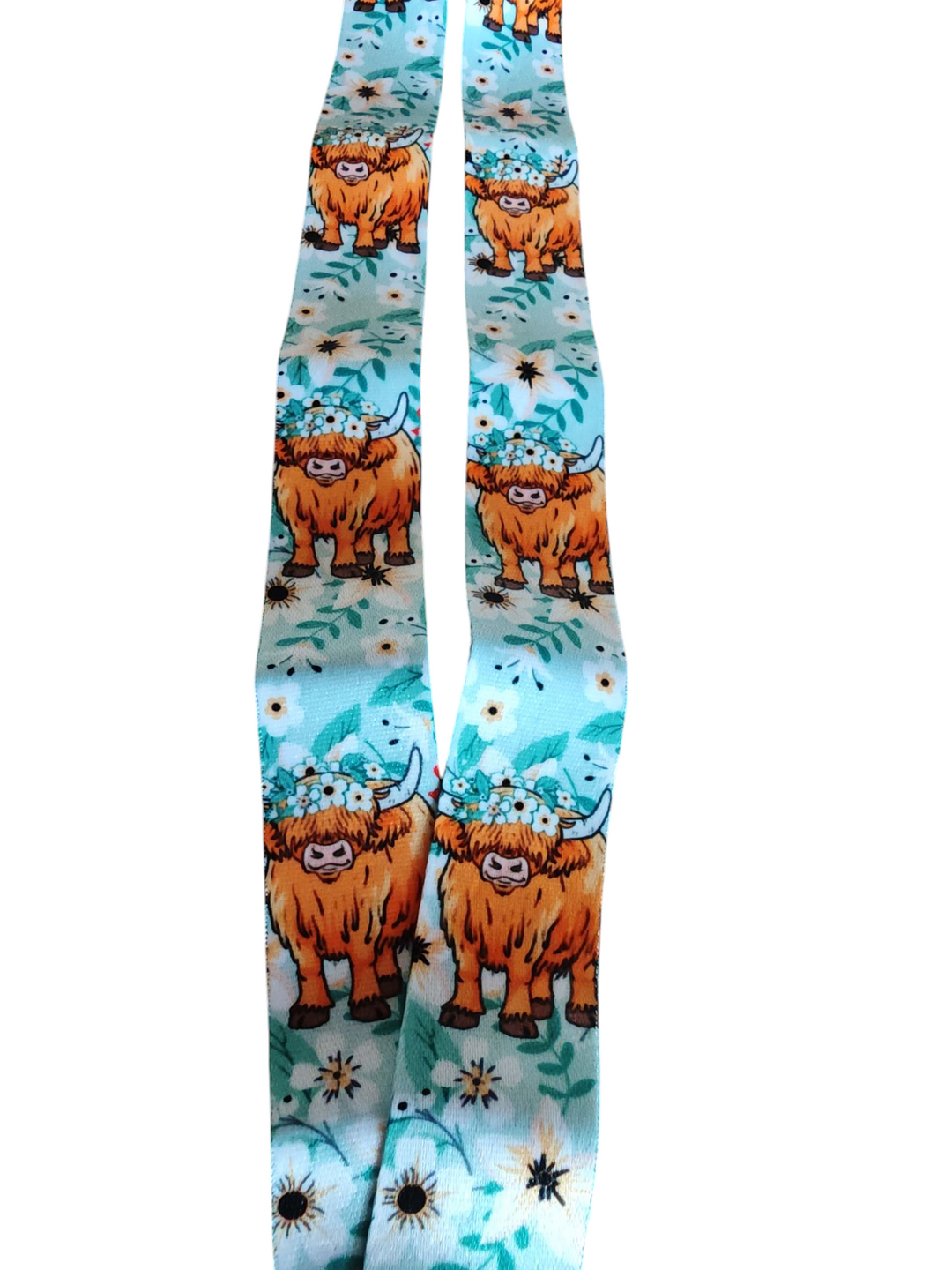 Schlüsselband mit Karaniner Haken / Lanyard " Highland Cow"