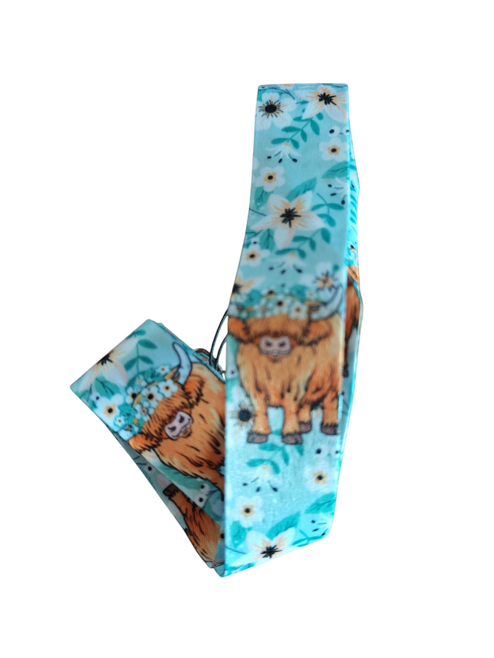 Schlüsselband mit Karaniner Haken / Lanyard " Highland Cow"