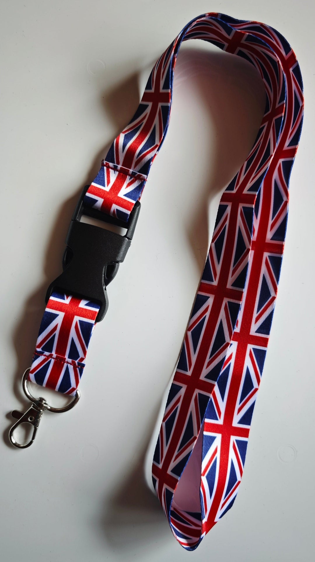 Schlüsselband mit Karabiner Haken / Lanyard "Union Jack