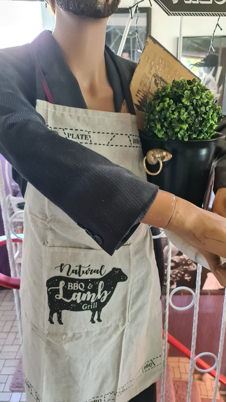 GRILLZEIT !!!  Schürze "BBQ", beige - British Moments