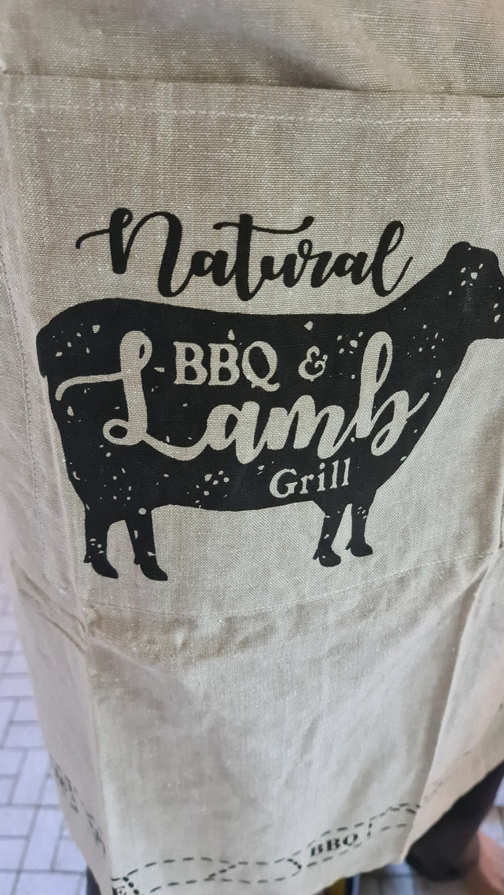 GRILLZEIT !!!  Schürze "BBQ", beige - British Moments