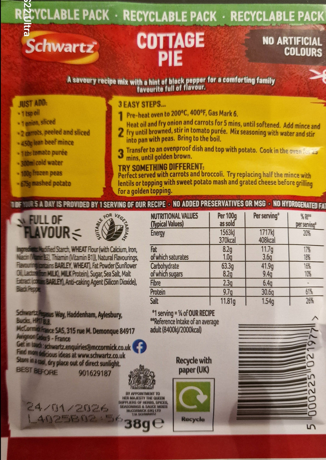 Schwartz Fix für Cottage Pie, Tüte 38 gr.