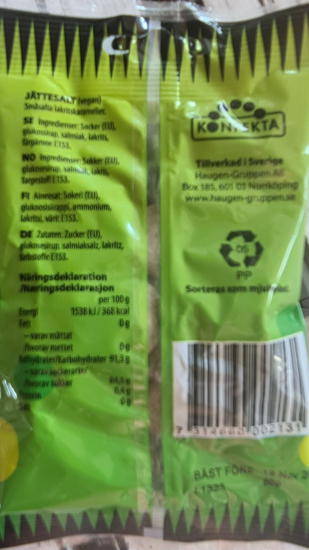 Schwedisches Salzlakritz "Jattesalt" ,  65 gr Tütchen - British Moments / Fernweh-Kaufhaus