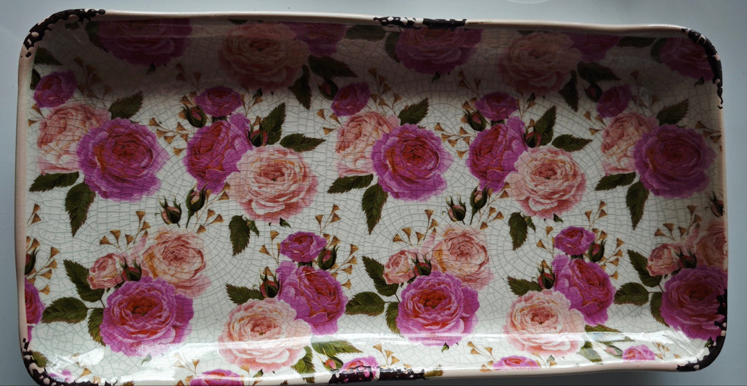 Servierteller/Servierplatte, Dekoteller "Rosen"