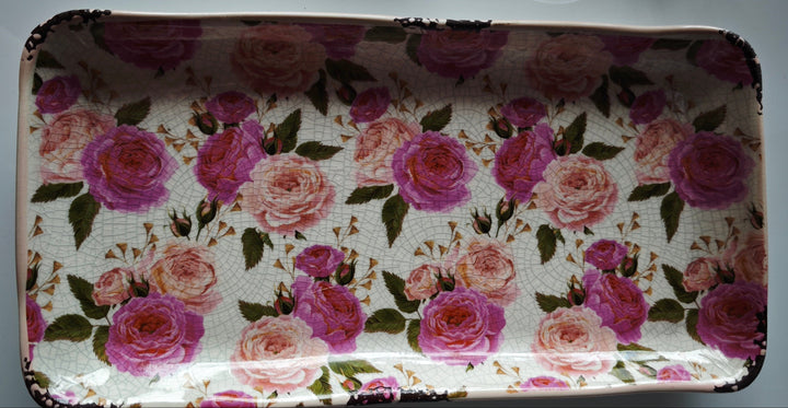 Servierteller/Servierplatte, Dekoteller "Rosen"