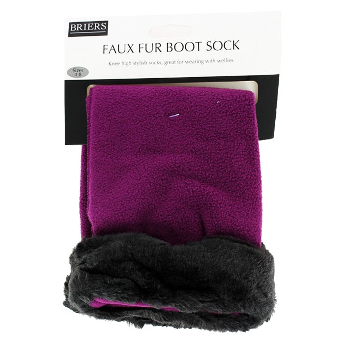 Siefelsocken aus Kunstfell, lila - British Moments