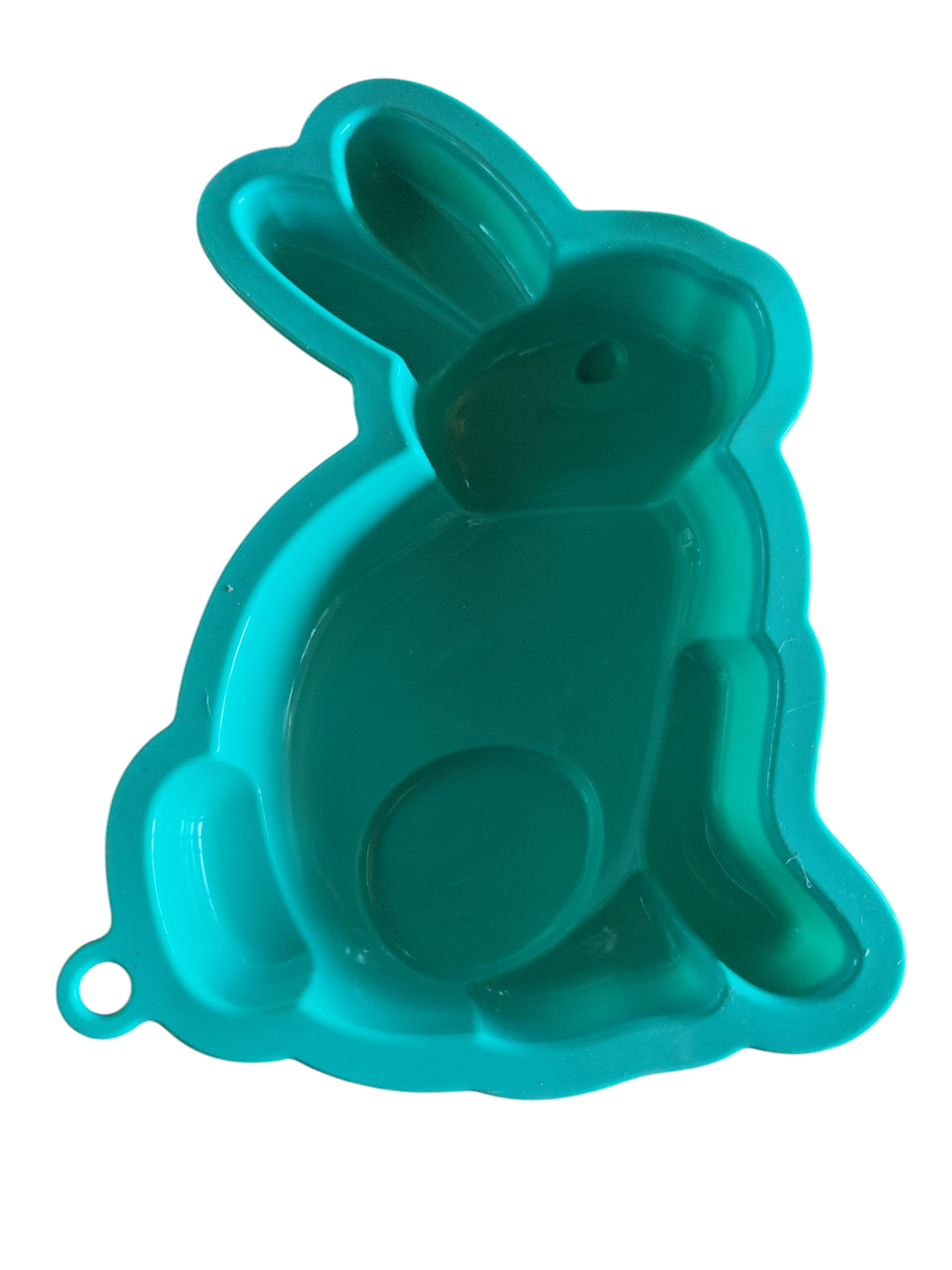 Silikon Kuchenbackform in Form eines Osterhasen, mintgrün