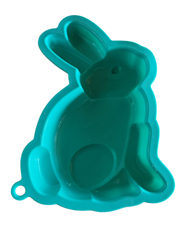 Silikon Kuchenbackform in Form eines Osterhasen, mintgrün