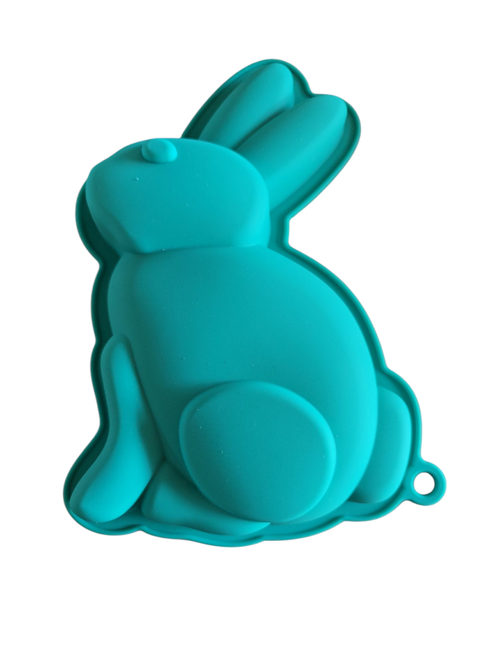 Silikon Kuchenbackform in Form eines Osterhasen, mintgrün