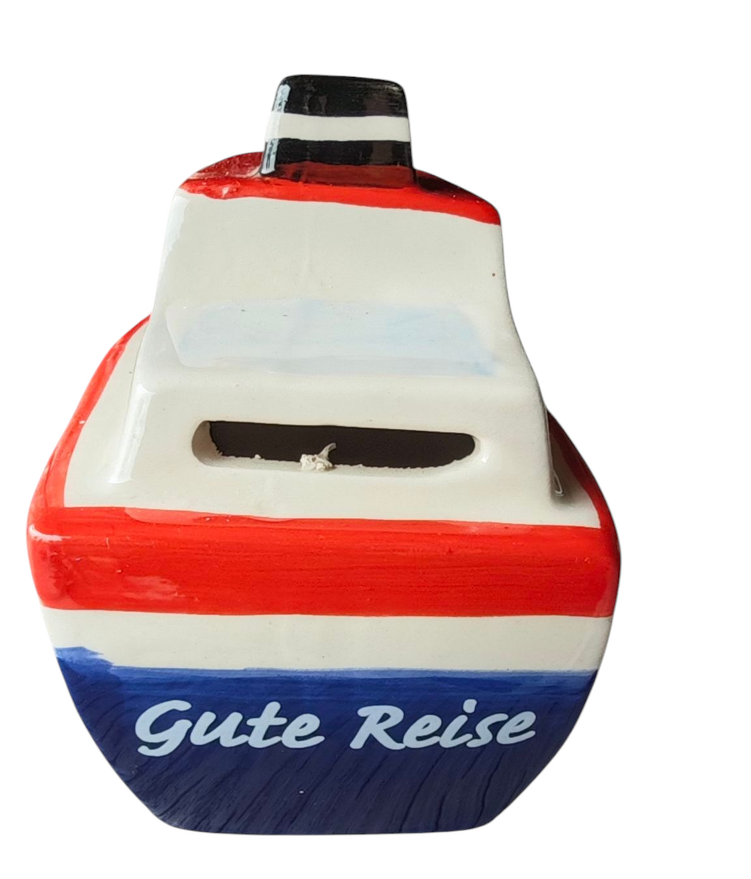 Spardose Keramik  in Kreuzfahrtschiff-Form