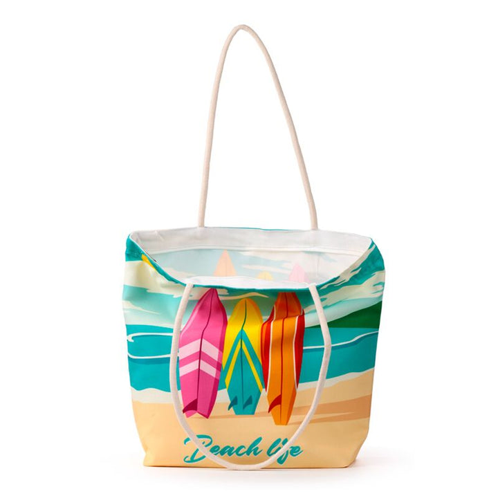 Surf Strandtasche aus Segeltuch" Beach Life "