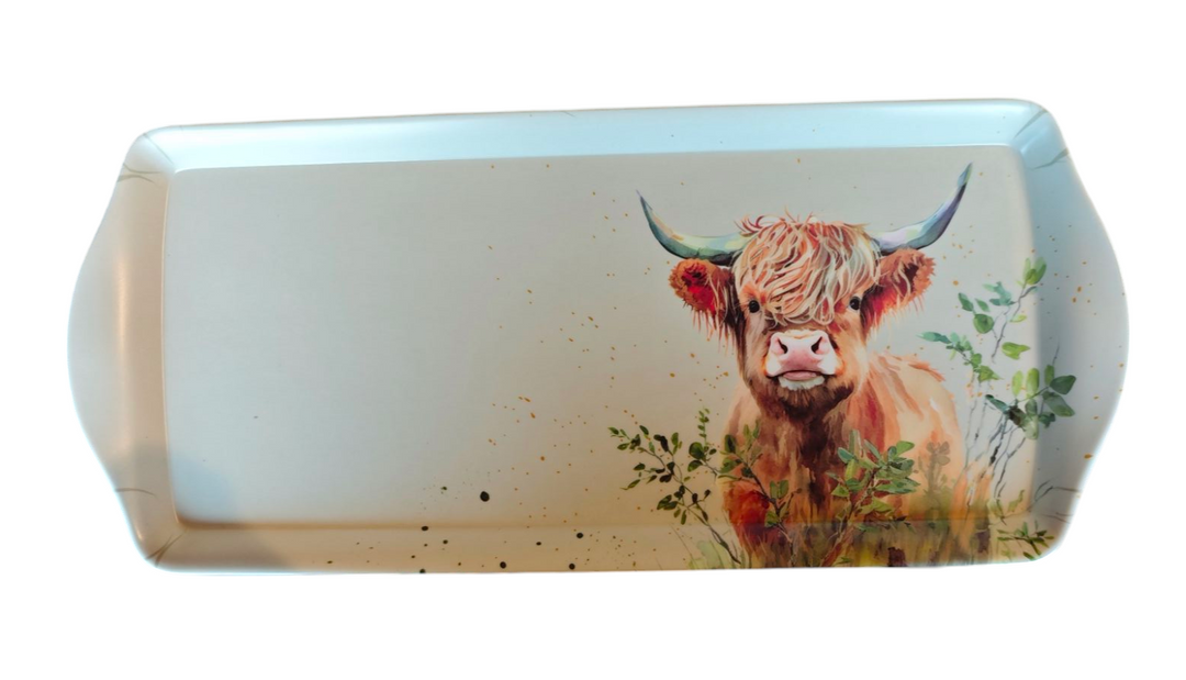 Tablett  "Lustige Highland Cow"