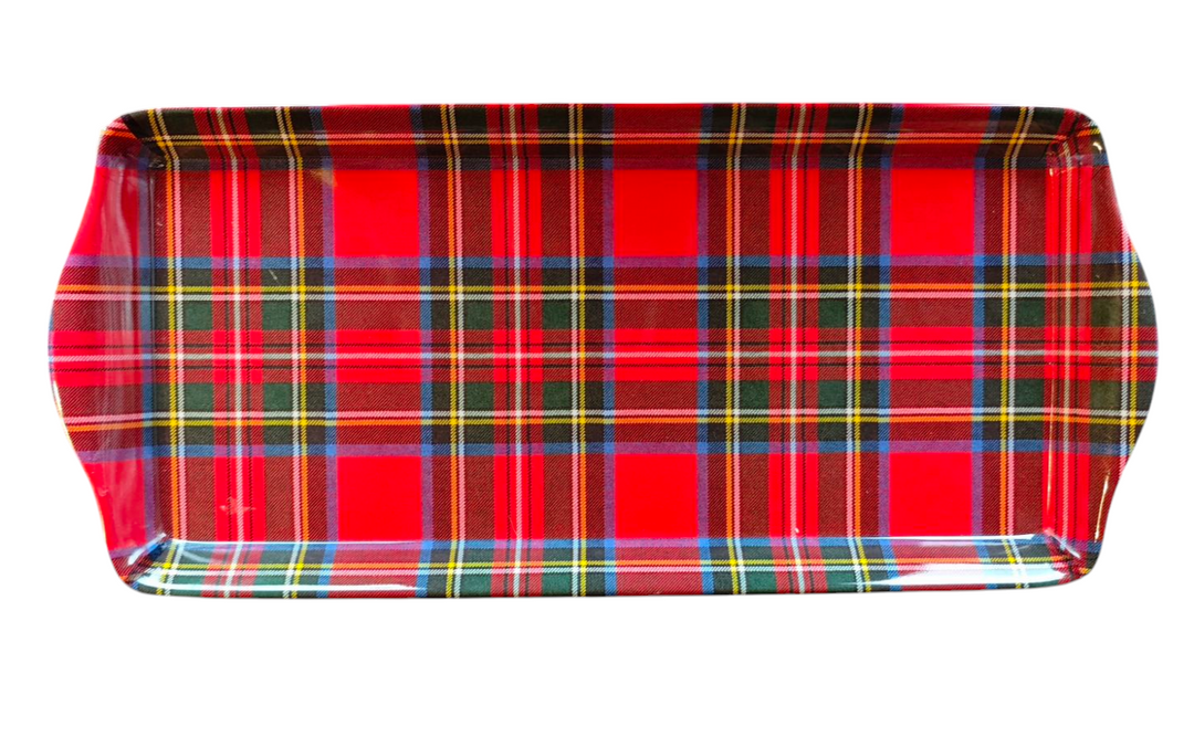 Tablett Tartan, rot