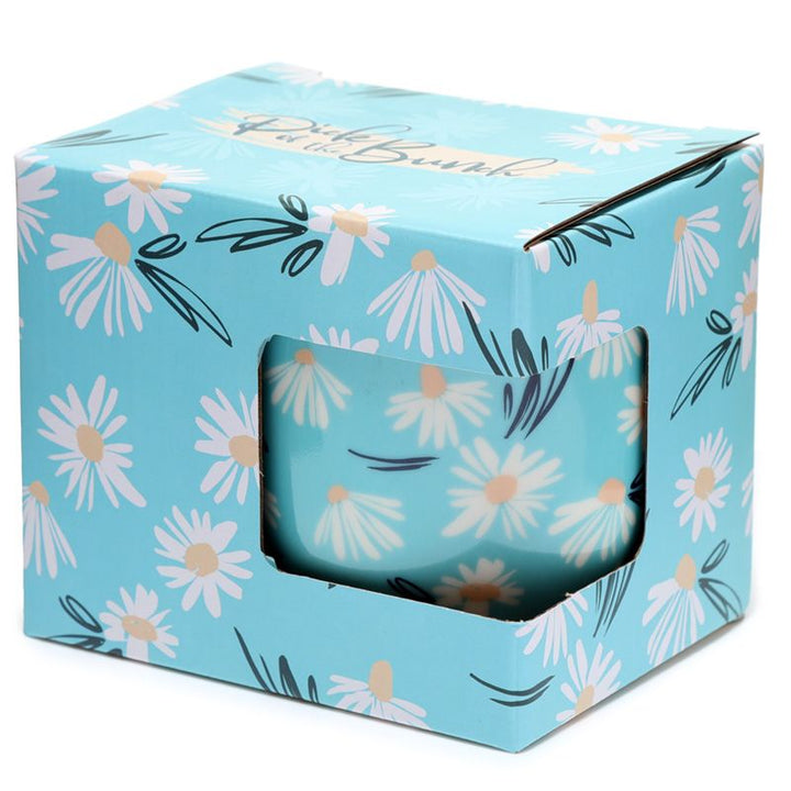 Tasse, hellblau  mit Gänseblümchen Dekor  "Daisy Lane"