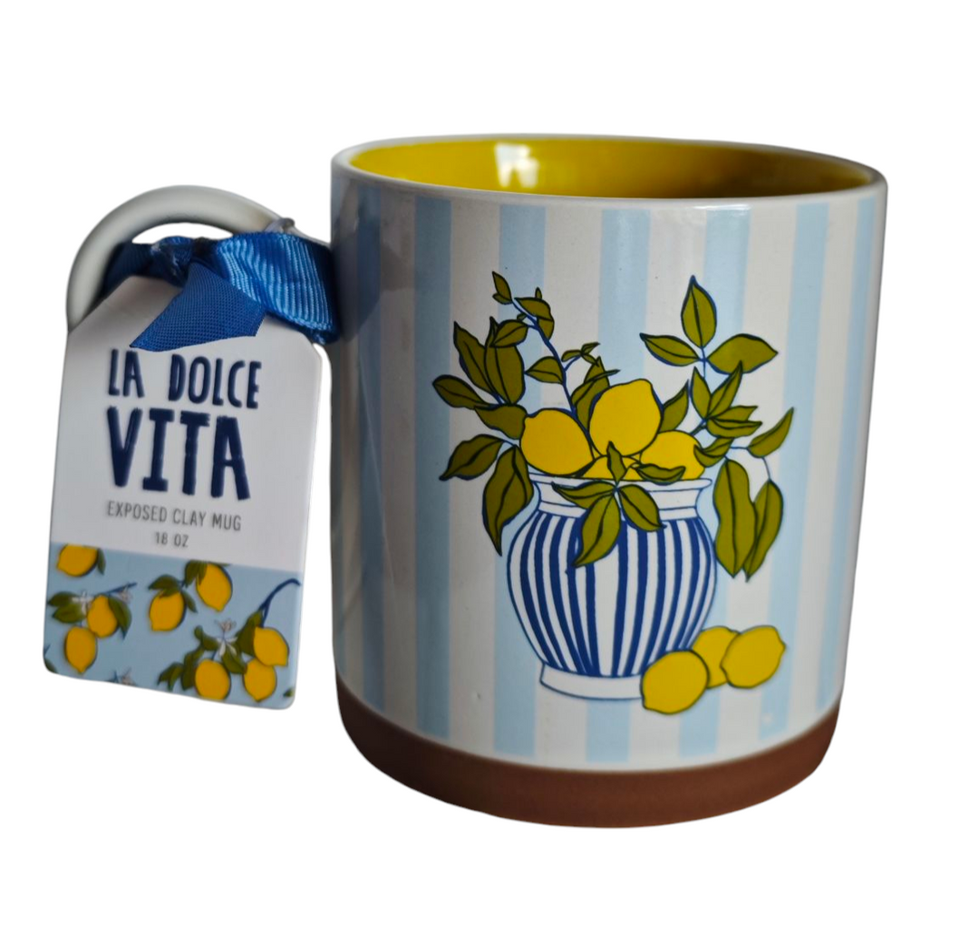 Tasse, Keramik mit Zitronen-Motiv