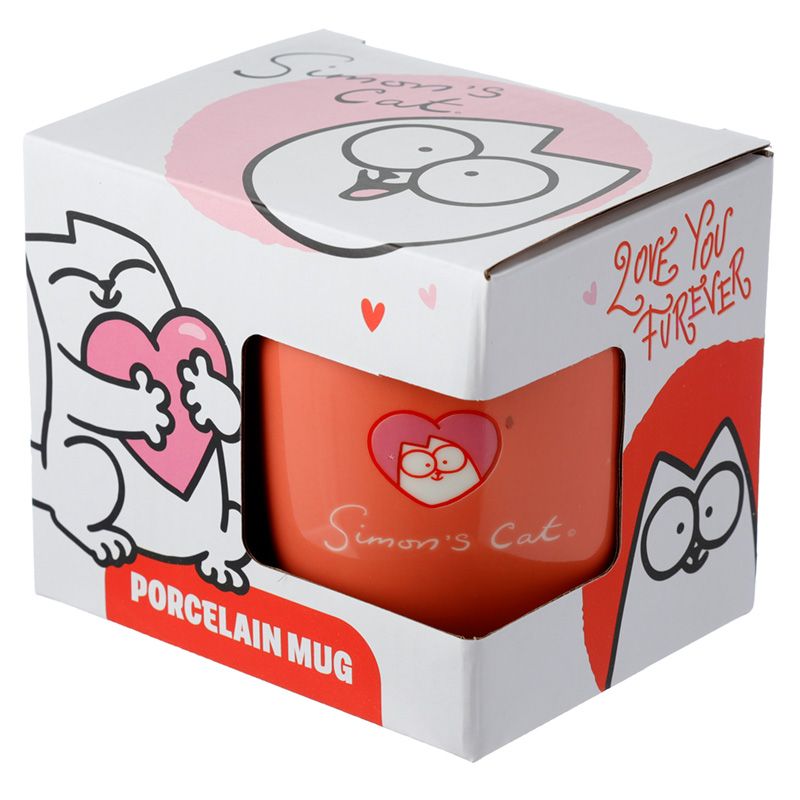 Tasse  Simon's Cat "Meow & You" Valentinstag , rot