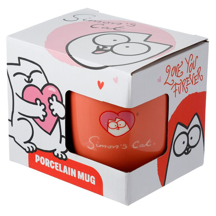 Tasse  Simon's Cat "Meow & You" Valentinstag , rot