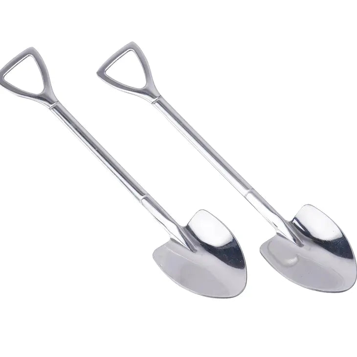 Teelöffel in Form von Spaten , 2er Set