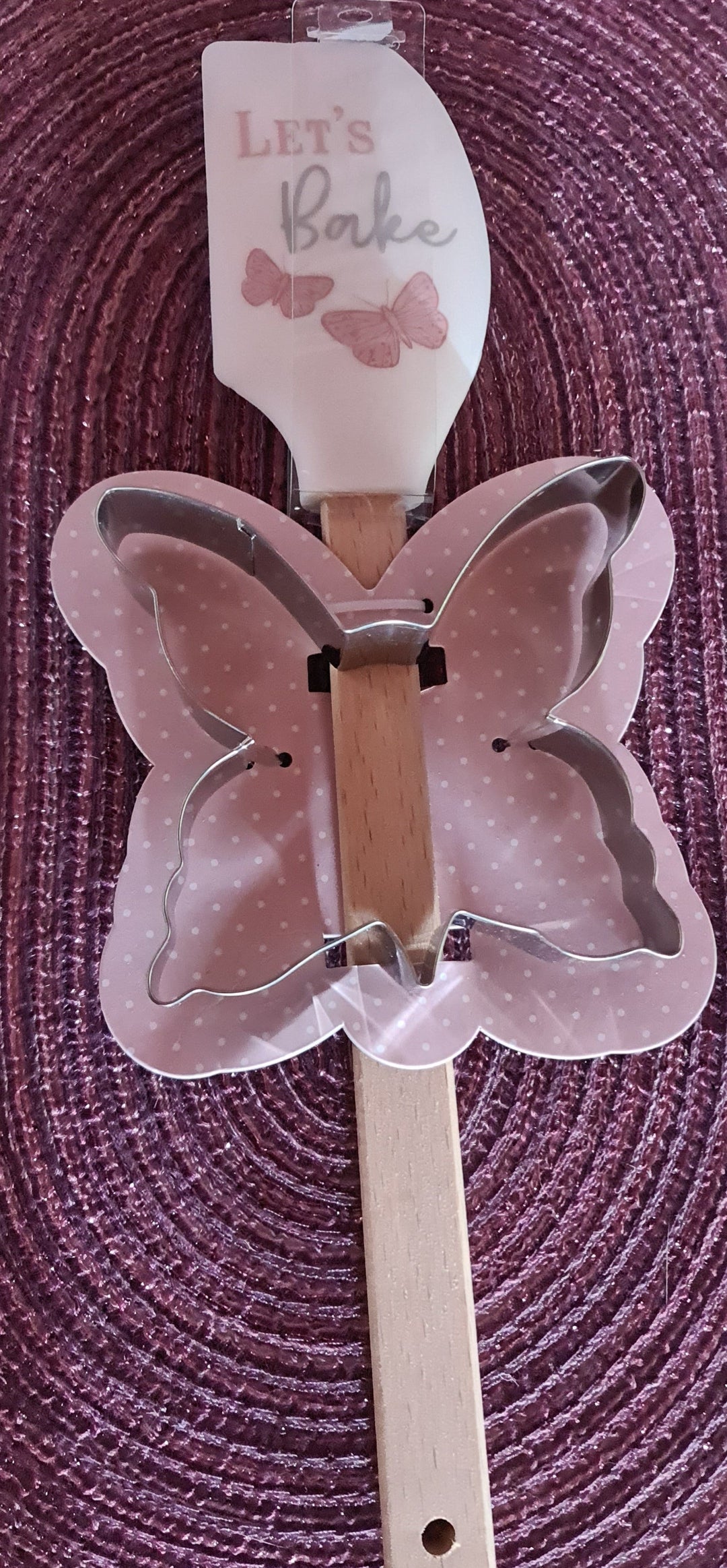 Teigspatel mit Schmetterlings -Motiv und Schmetterlings Ausstechform - British Moments / Fernweh-Kaufhaus