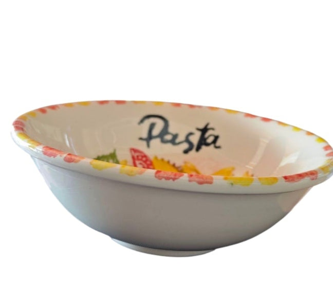 Tiefer Teller/ Schale, Motiv : Pasta, Seitenansicht