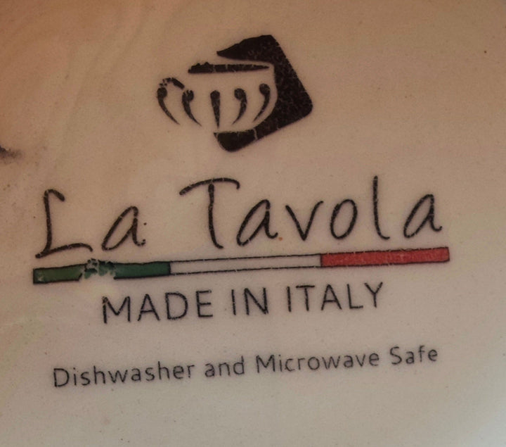 Tiefer Teller/ Schale, Motiv : Pasta, Ansicht von unten