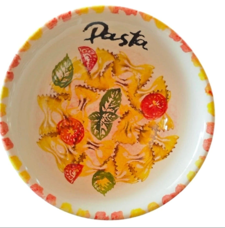 Tiefer Teller/ Schale, Motiv : Pasta, Ansicht von oben