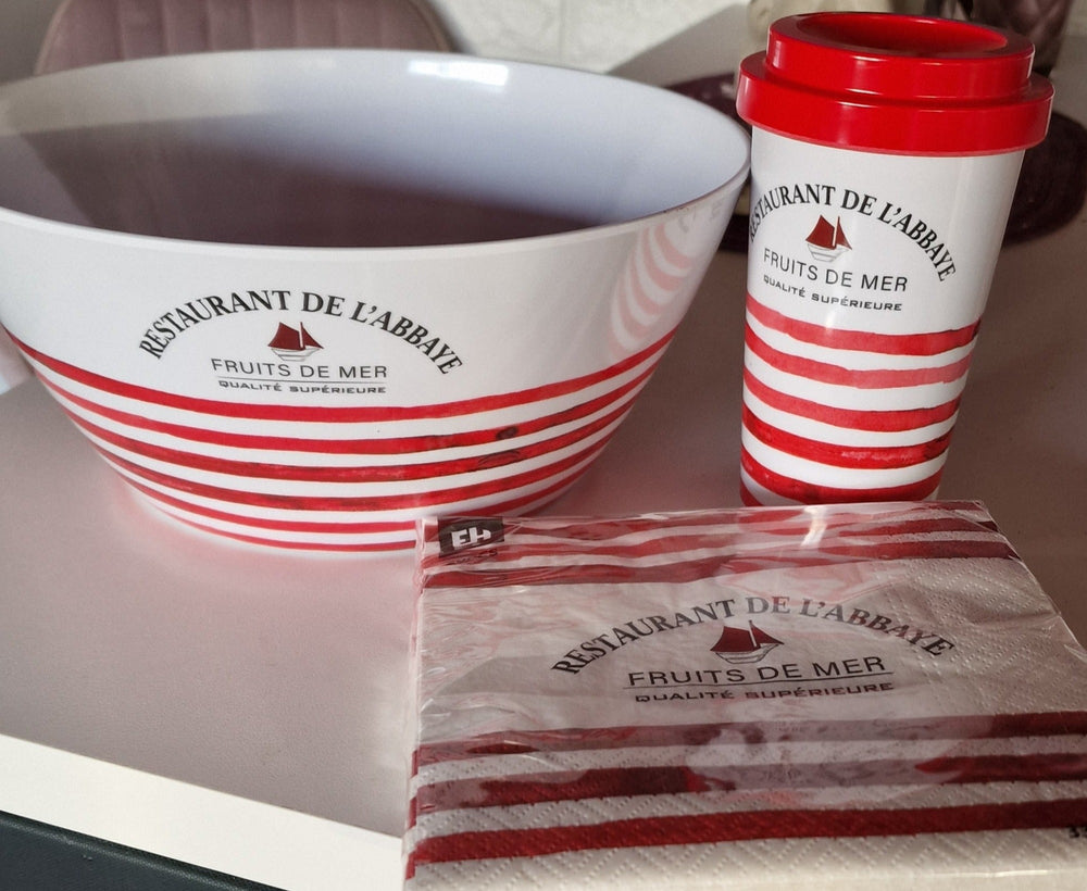 Auch erhältlich als Servietten oder Schüssel. Separat bestellbar