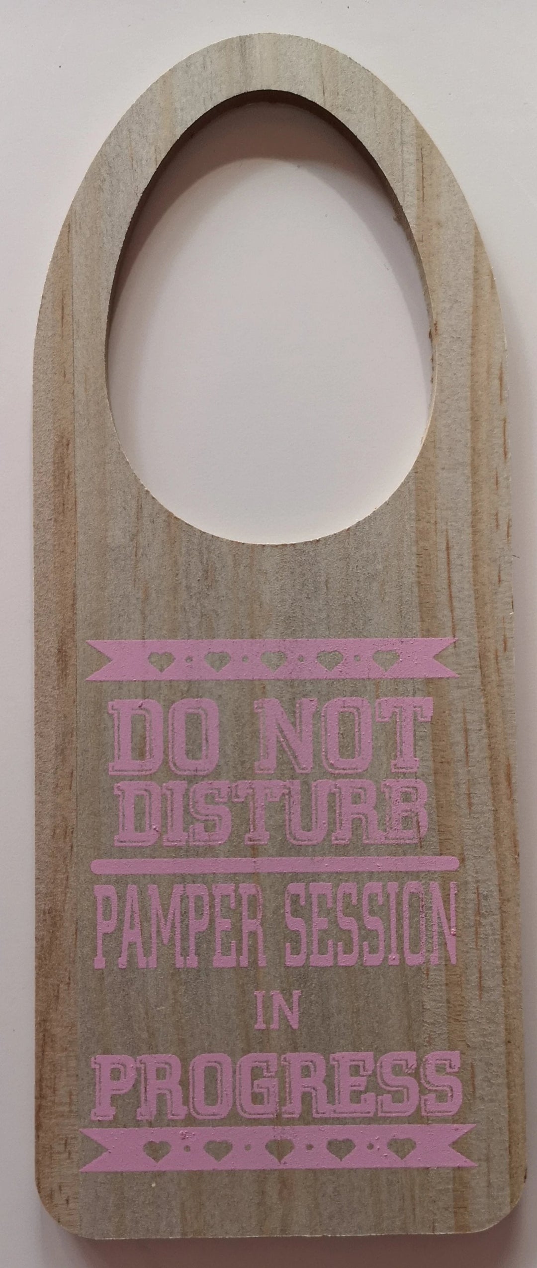 Türschild Holz  " Do not disturb- pamper session in progress" - British Moments