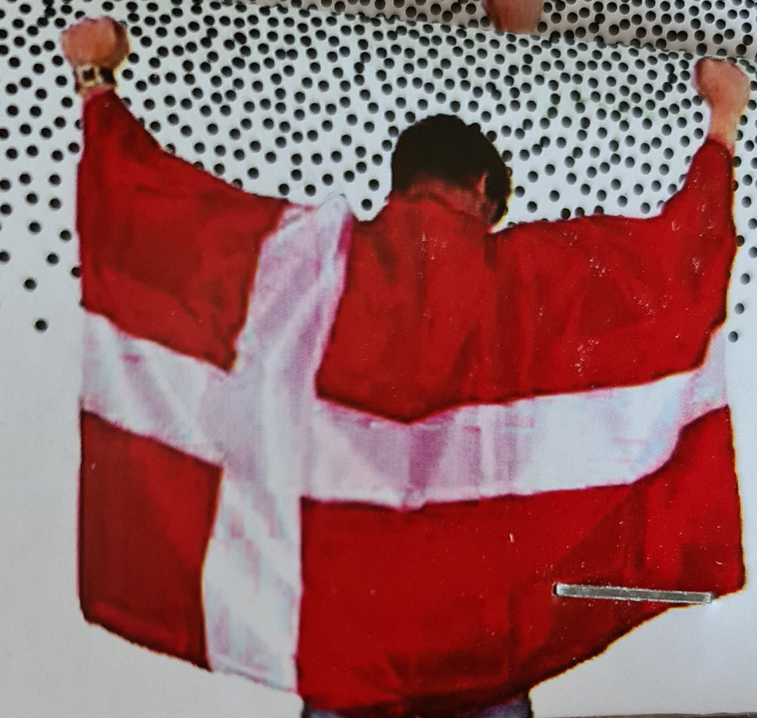 Umhang, dänische Flagge. 90 cm  x 160 cm. Für Fußball oder Feste mit Dänemark Thema - British Moments / Fernweh-Kaufhaus