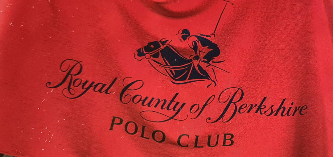 Velours - Badetuch "Polo Club"  , rot, ca 1,80 x 0,90 - British Moments