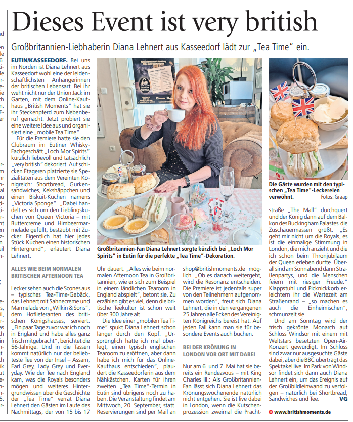 Veranstaltung. Vorverkauf. Weihnachtliche Mobile Tea Time am 11.11.2026 in Eutin - Event