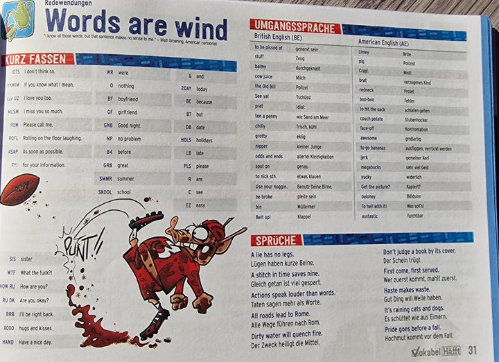 Vokabelheft 3 spaltig,  DIN A 5 quer. 64-Seiten mit tollen Länder-Facts