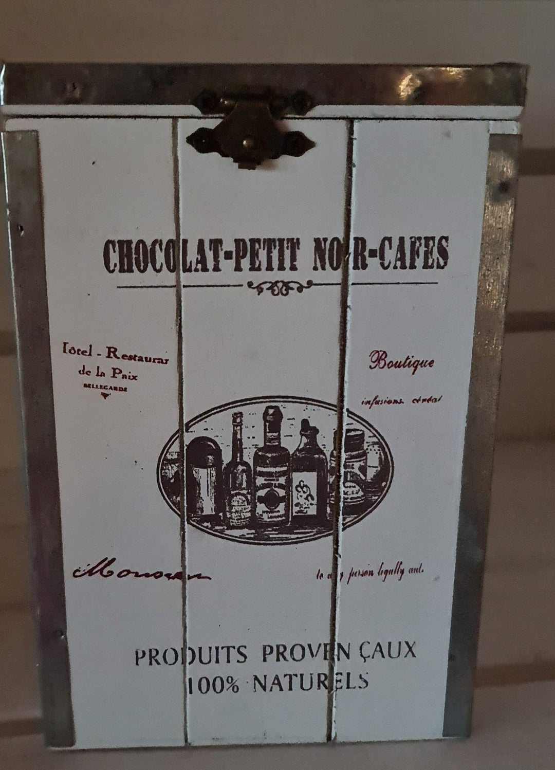 Vorratsdose aus Holz, ca. 20 cm x 15cm x 15 cm - British Moments / Fernweh-Kaufhaus