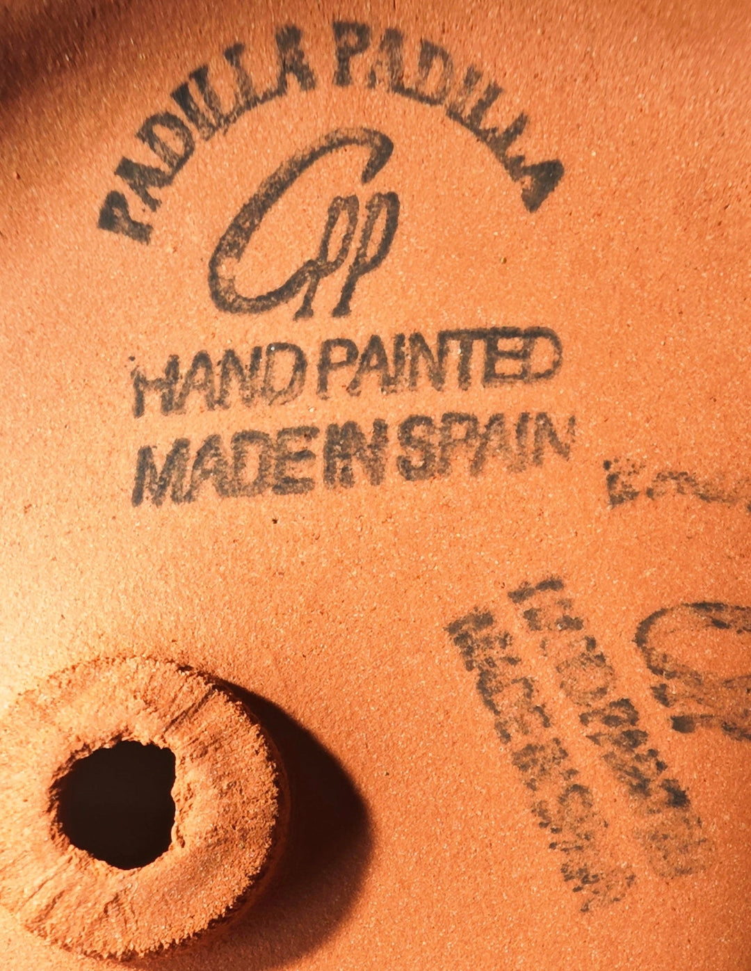 Wandblumentopf, Ton, 
Handarbeit, handbemalt aus Spanien