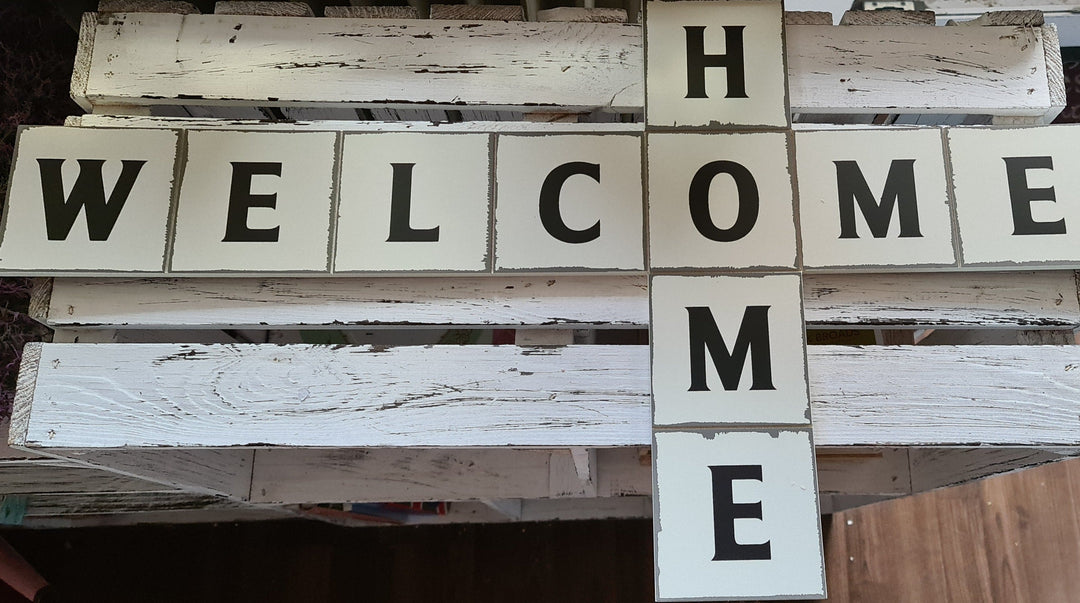 Wanddeko " Welcome Home ", ca. 71cm  x 41cm - British Moments / Fernweh-Kaufhaus