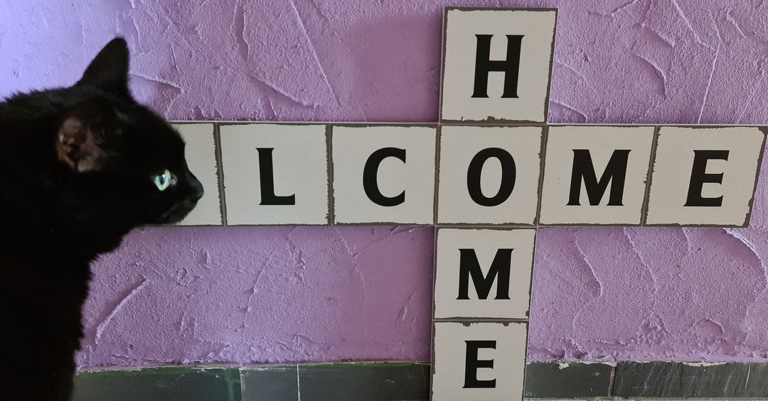 Wanddeko " Welcome Home ", ca. 71cm  x 41cm - British Moments / Fernweh-Kaufhaus