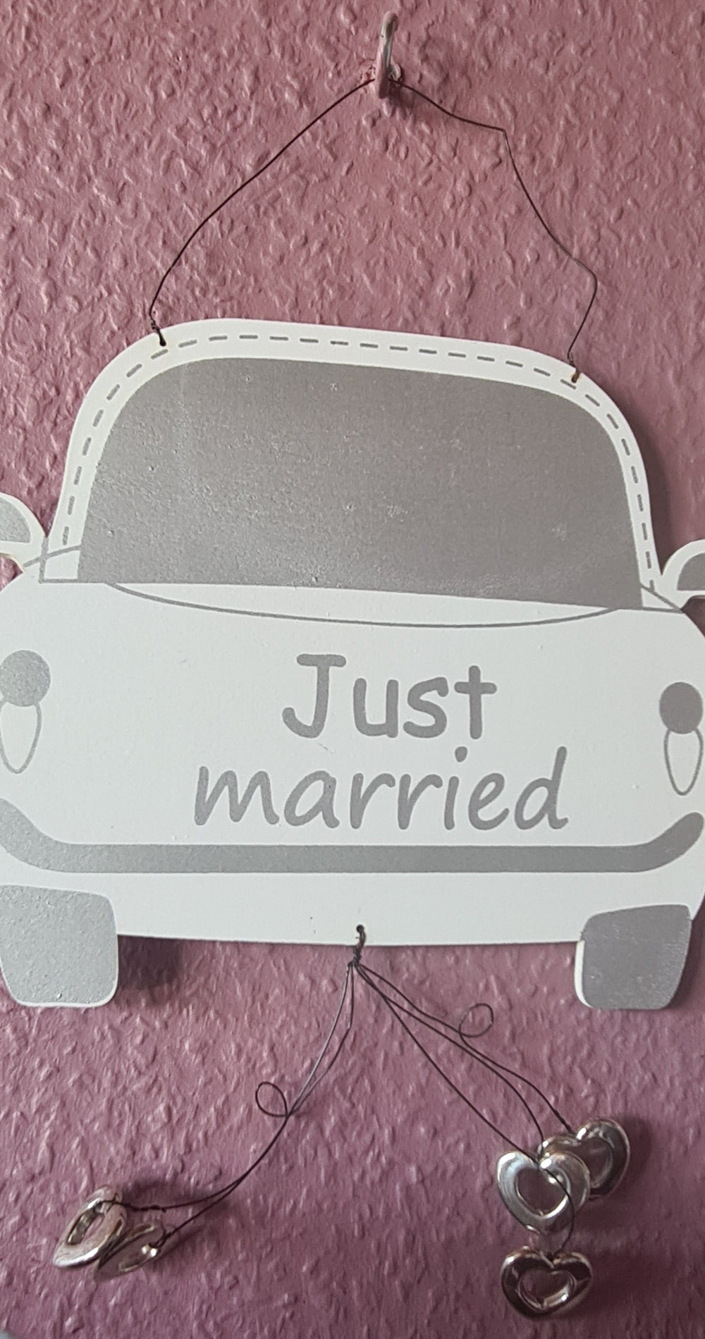 "Wedding" - Dekoschild, "Just married" - British Moments / Fernweh-Kaufhaus